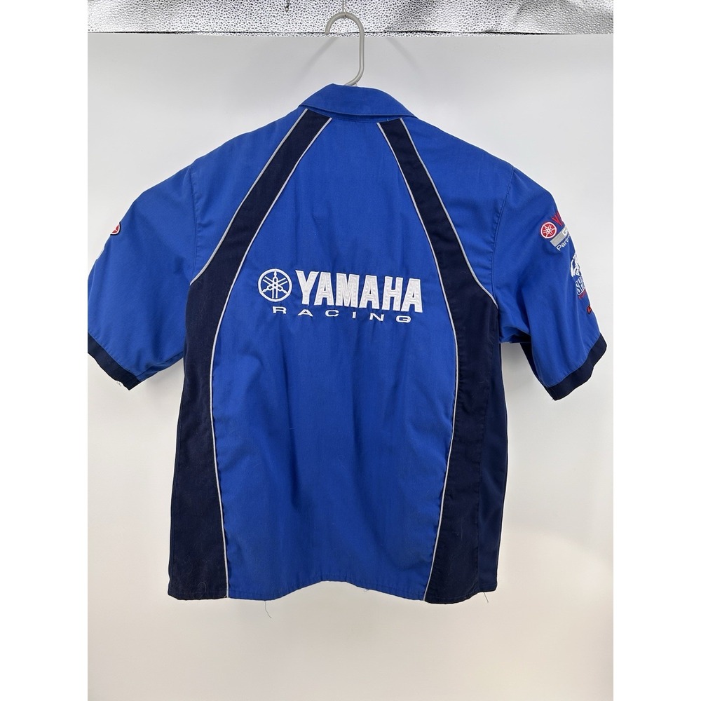 JH Design Yamaha Racing Pit Crew Button Up Shirt XL Embroidered Emblems - Picture 10 of 16